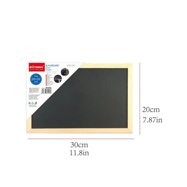 กระดานดําสีดําพร้อมกรอบไม้กระดานดําสําหรับอุปกรณ์การเรียน 11.8 x7.87 นิ้ว