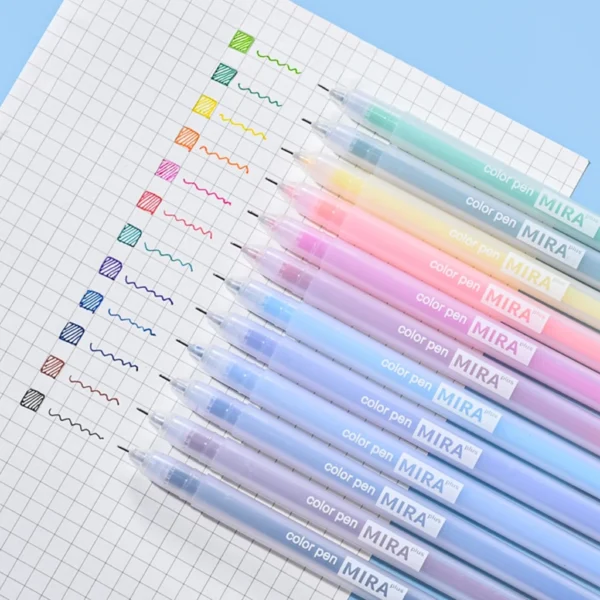ปากกาเจล ปากกาลูกลื่น 0.5 มม. 12 ชิ้น