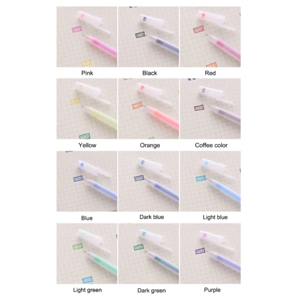 ปากกาเจล ปากกาลูกลื่น 0.5 มม. 12 ชิ้น - Image 4